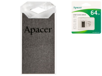 USB флеш-накопичувач Apacer AH111 64gb, колір кришталевий