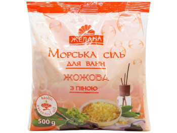 Соль для ванны Желана, морская с пеной и каолином жожоба, 500г