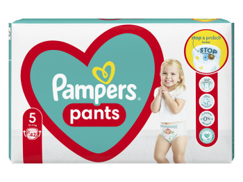 Подгузники-трусики одноразовые для мальчиков и девочек Pampers Pants Размер 5 Junior 12-17кг 42шт