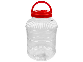 Банка пластиковая с крышкой, 5л