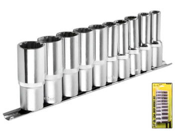 Набір голівок високих Alloid, 1/2", 10,11,12,13,14,17,19,21,22,24мм, 12г (ціна за набір 11шт)