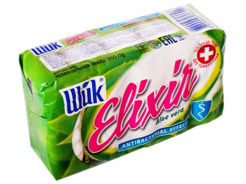Мыло туалетное твердое ШИК Elixir Antibacterial Aloe vera упаковка (цена за 5шт по 70г)