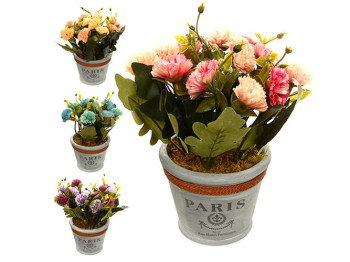 Штучні квіти в горщику "Paris" 15x15x23cм