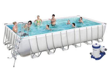 Басейн каркасний прямокутний Power Steel. Bestway 56474