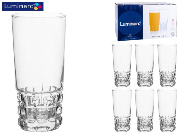 Набір склянок Luminarc Quadrille, високих, 330мл (ціна за набір 6шт) 54667
