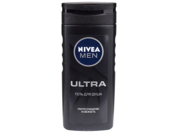 Гель для душу Nivea men "Ultra" для чоловіків, ультраочищення та свіжість 250мл