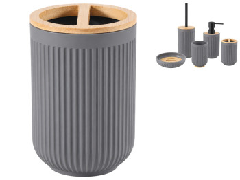 Підставка Bathlux для зубних щіток, ABS-пластик, 11,2x7,8см, колір сірий (ціна за 1 предмет)