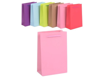 Пакет подарочный бумажный под бутылку Colorato 12x18x6см