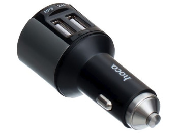 FM-модулятор Hoco E19 Smart Vehicle + Bluetooth FM Launcher Цвет Черно-Серый