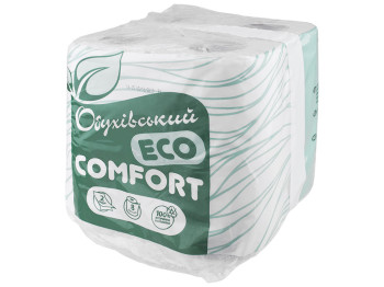 Бумага туалетная макулатурная Обуховский Eco Comfort 2-слойная на втулке (цена за упаковку 8шт)