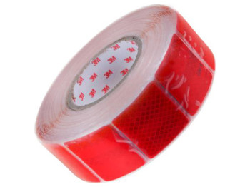 Лента светоотражающая, 5см х 25м, сигментированная, Red (10311/47683)