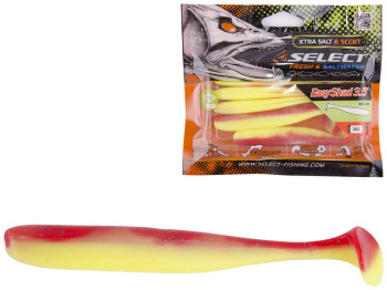 Приманка силиконовая виброхвост съедобная Select Easy Shad 3,5" col.202 90мм (цена за упаковку 5шт)