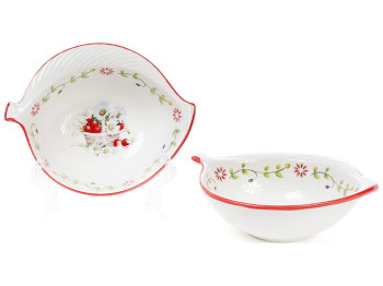 Набор фарфоровых салатников Земляничная фантазия, 210мл (цена за набор 2шт)