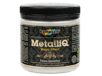 Емаль акрилова MetalliQ "Срібло" 0,5л