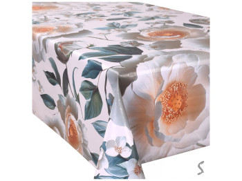 Клеенка Europe, на тканевой основе, ПВХ, 1,40×20м, дизайн Magnolia Grace (цена за рулон)