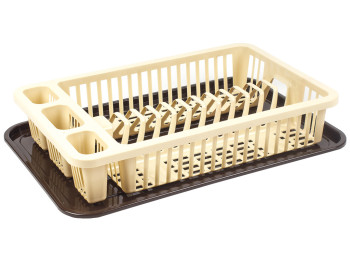 Сушилка для посуды Эконом (цвет - бежевый)  Efe plastics 44х30х8см