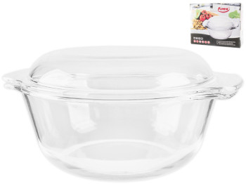 Кастрюля с крышкой термостекло круглая Firex 2л 25,3х20,4х13см