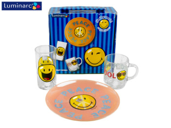 Набор обеденный детский Luminarc Smiley World First 3 предмета 21227