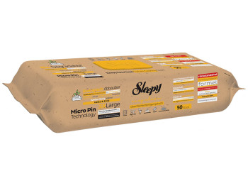 Салфетки влажные для уборки Sleepy Easy Clean, с белым уксусом, биоразлагаемые, 30x22см, 50шт