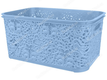 Корзинка R plastic Ажур, 10л, без крышки, голубая, 31024