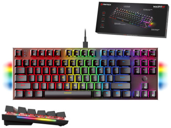 Клавиатура Игровая Fantech MAXFIT 87 MK856 RGB Blue Switch, цвет Черный