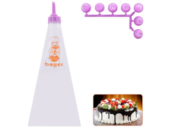 Кондитерский мешок ПВХ с насадками 8шт/наб 29.5x11.5см