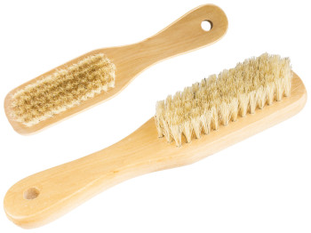 Щітка для взуття з натуральним ворсом деревяна 17,5см