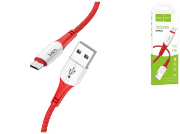 Кабель USB Hoco X70 Ferry Micro 2.4A, Красный