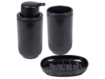 Набір для ванної Herevin Set-Black, 3в1 (ціна за набір 3предмета) 8690069651286