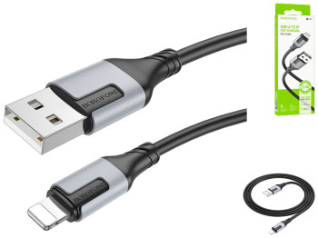 Кабель USB Borofone BX101 Creator Lightning 2.4A Колір Чорний