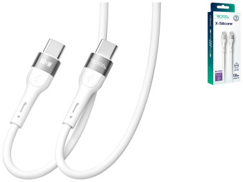 Кабель USB Ridea RC-XS51 X-Silicone Type-C to Type-C 60W 1,2м Цвет Белый