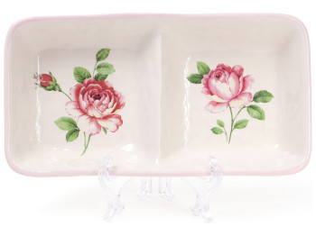 Менажница керамическая Розы, 25,6см