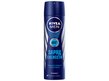 Дезодорант-антиперспірант спрей для чоловіків Nivea men "Заряд свіжості" 48 годин 150мл