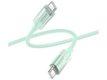 Кабель USB Borofone BU44 Sincero 60W Type-C to Type-C 1,2м Колір Зелений