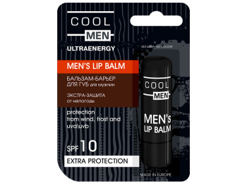 Мужской бальзам-барьер для губ, Cool Men Ultraenergy, Экстра-защита, SPF10, 4,8г