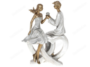 Декоративная статуэтка Влюбленные сердца, 23см