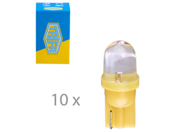 Лампа Светодиодная LED с пластиковым цоколем Trifa 12V 0,27W W2,1x9,5d T10 20mA yellow