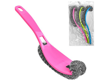 Щетка-мочалка для посуды, с ручкой (цена за набор 3шт)