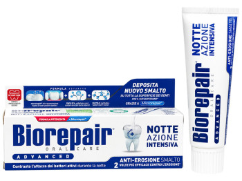Зубная паста Biorepair Advanced Intensivo Notte для ночного восстановления эмали без фтора, 75 мл