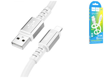 Кабель USB Hoco X85 Lightning, Білий