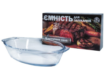 Емкость для запекания, с ручками, овальная, 24х13х5см