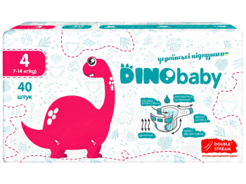 Підгузки DinoBaby, розмір 4, 7-14кг, 40шт