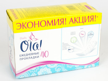 Прокладки "Ola" xx ежедневные нежные 40шт