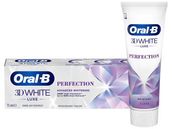 Зубна паста Oral-B 3D White Luxe Perfection, відбілювання, 75 мл