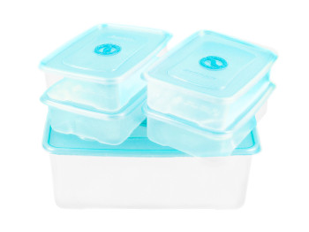 Судочки пластиковые прямоугольные 5шт/наб 0,45л, 2.8л