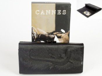 Кошелек женский кожзам., черный  "Cannes" нет в наличии