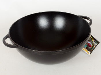 Кастрюля чугунная WOK эмал. мат. 30x13см 5.5л