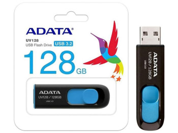 USB флеш-накопитель 3.2 A-Data UV128 128Gb, цвет черно-голубой