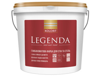 Краска интерьерная акриловая Kolorit Legenda (база А) 2,7л