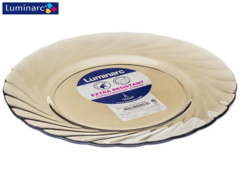 Тарелка десертная Luminarc Ocean eclipse круглая, коричневая прозрачная 19,6см 24179